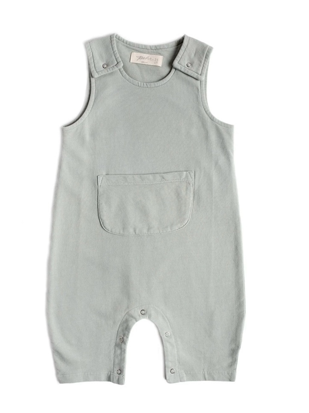 Pehr French Terry Overalls in Soft Sea Organic Cotton Size 54cm 3 to 6 months